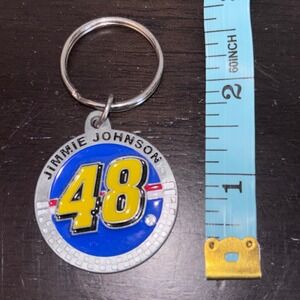 NASCAR | Jimmie Johnson 48 | 2004 Keychain HGL Metal Signature Logo Blue Yellow